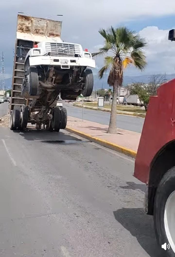 A camión Torton le gana la carga y genera expectación