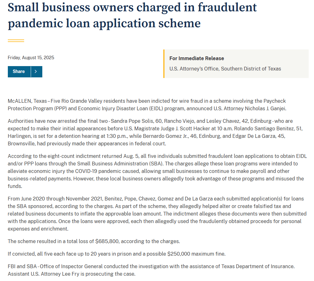 Acusan en EUA de fraude a Bernardo Gómez, regidor de Río Bravo