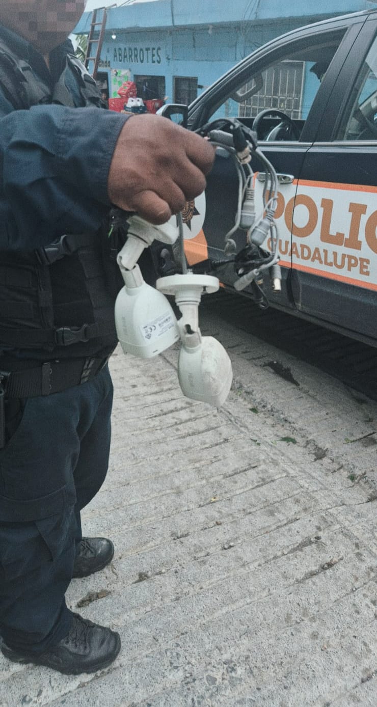 Aseguran cámaras de videovigilancia ilegales en Guadalupe