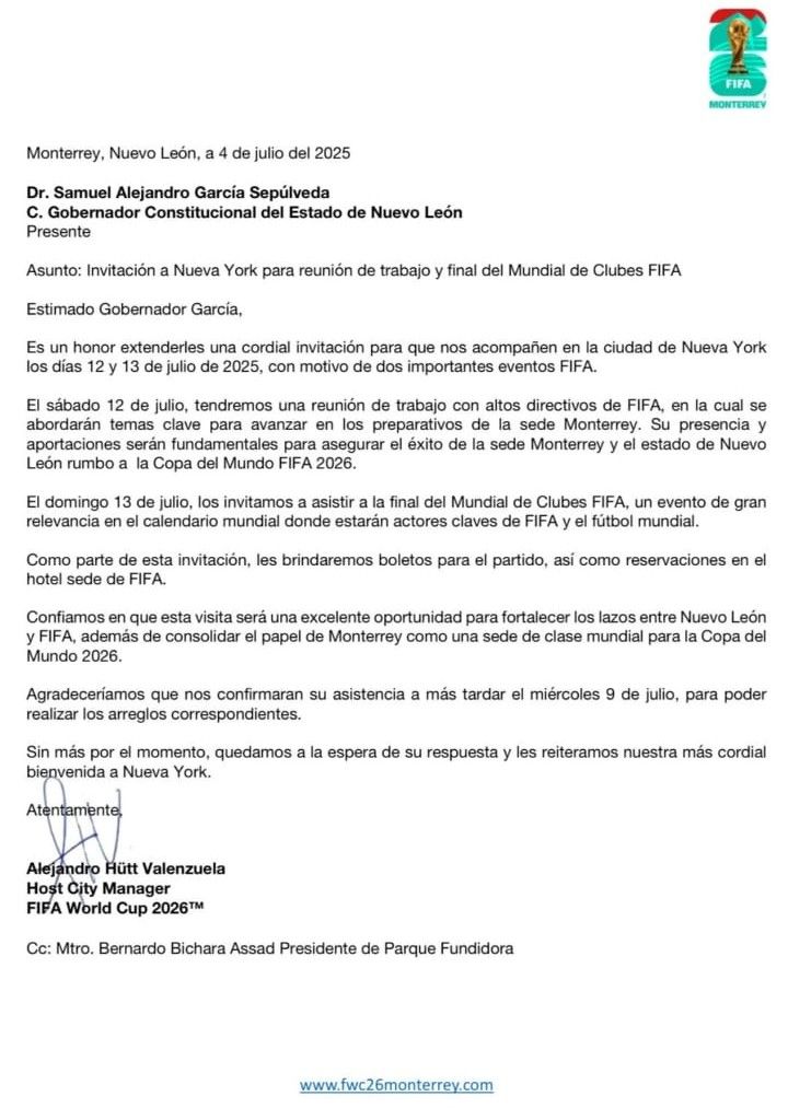 Asistirá Samuel a mesas de trabajo de FIFA en Nueva York