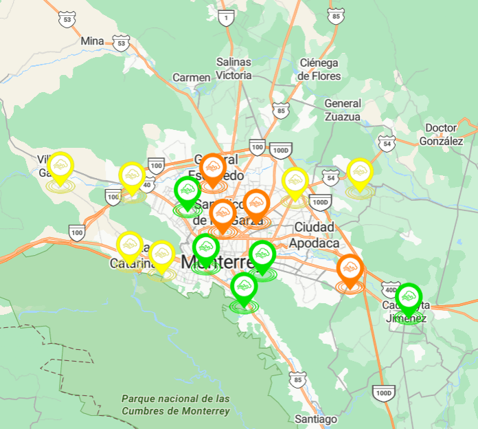 Monitoreo ambiental 8am 16 nov 2025
