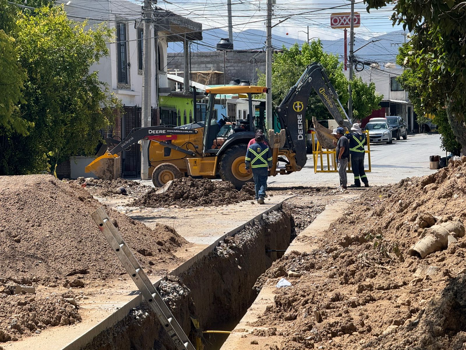 Colapsan 100 metros de drenaje en Ramos Arizpe debido a lluvias