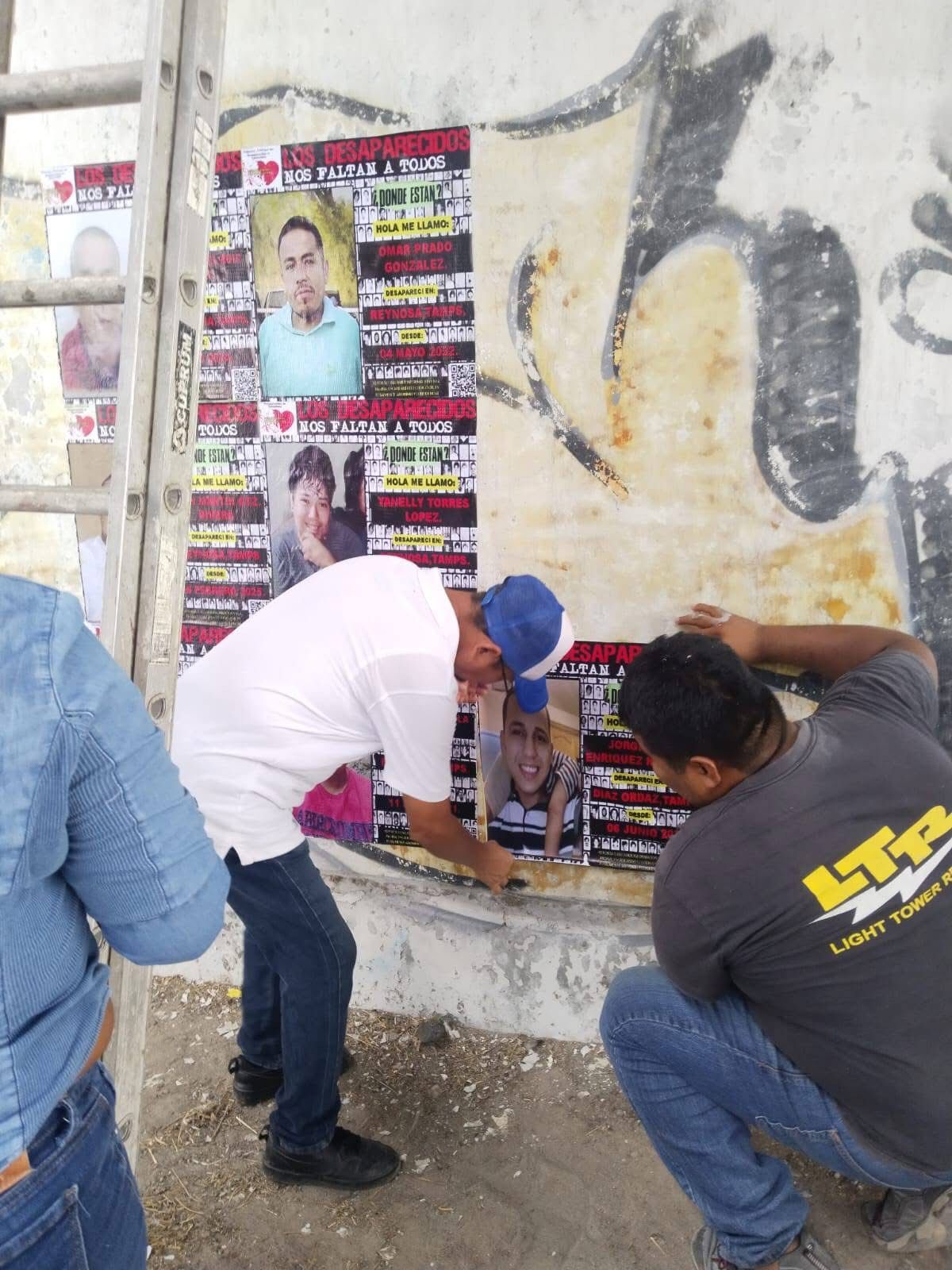 Colocan más lonas en el Mural de los Desaparecidos en Reynosa