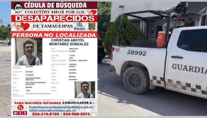 Continúa operativo de búsqueda de joven desaparecido en Reynosa
