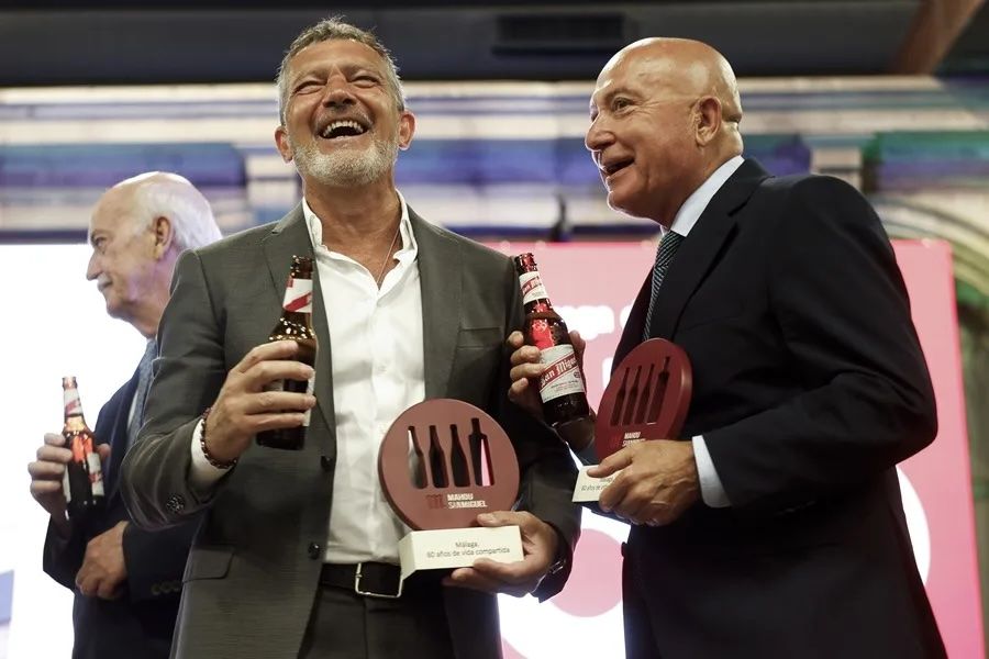 Antonio Banderas durante su reconocimiento en Málaga