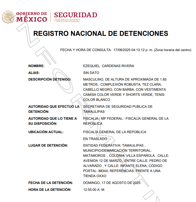 Detienen en Matamoros a hijo de 'Tony Tormenta'