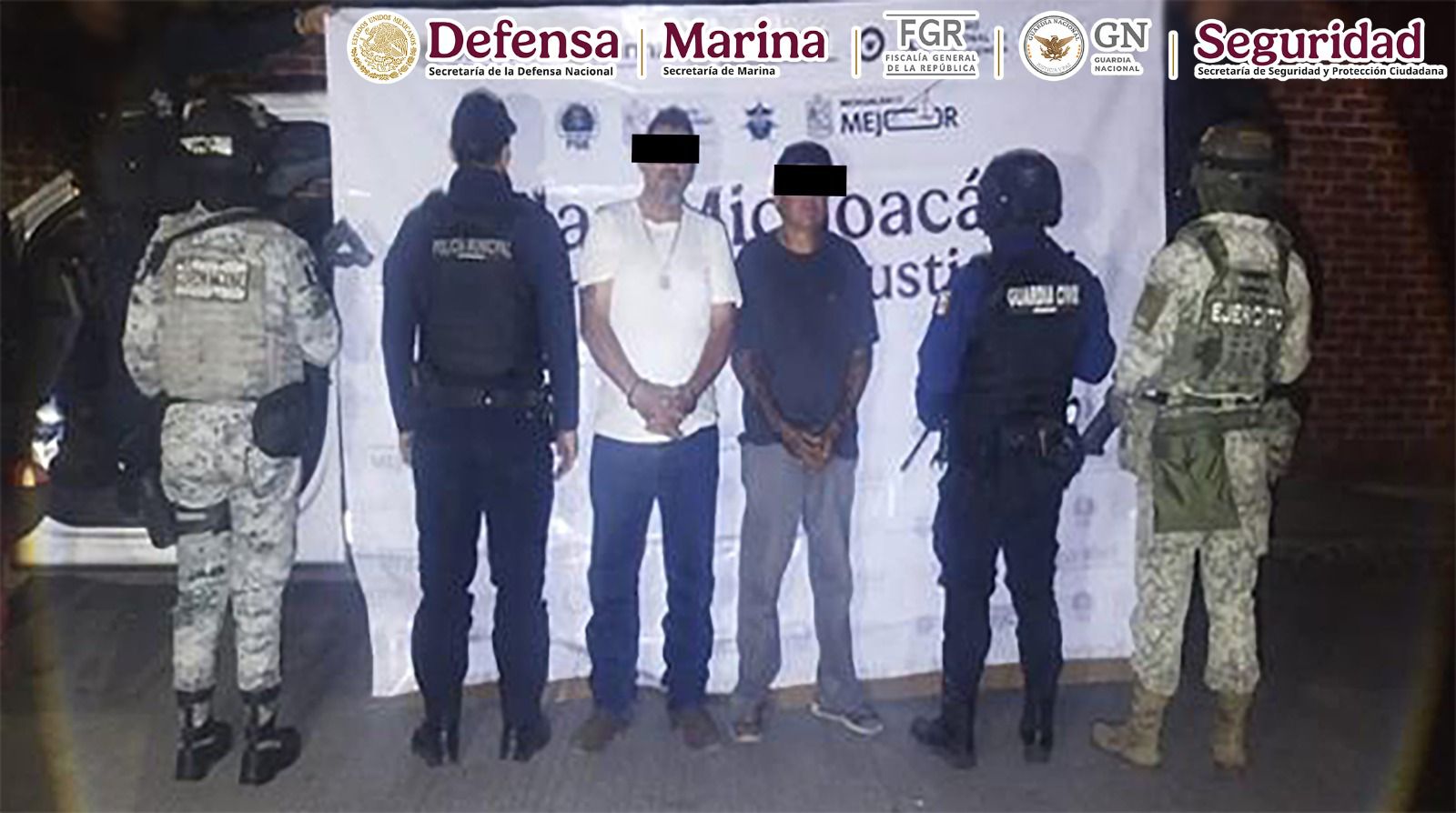 Caen 16 presuntos criminales con 1,600 cartuchos en Michoacán.jpg