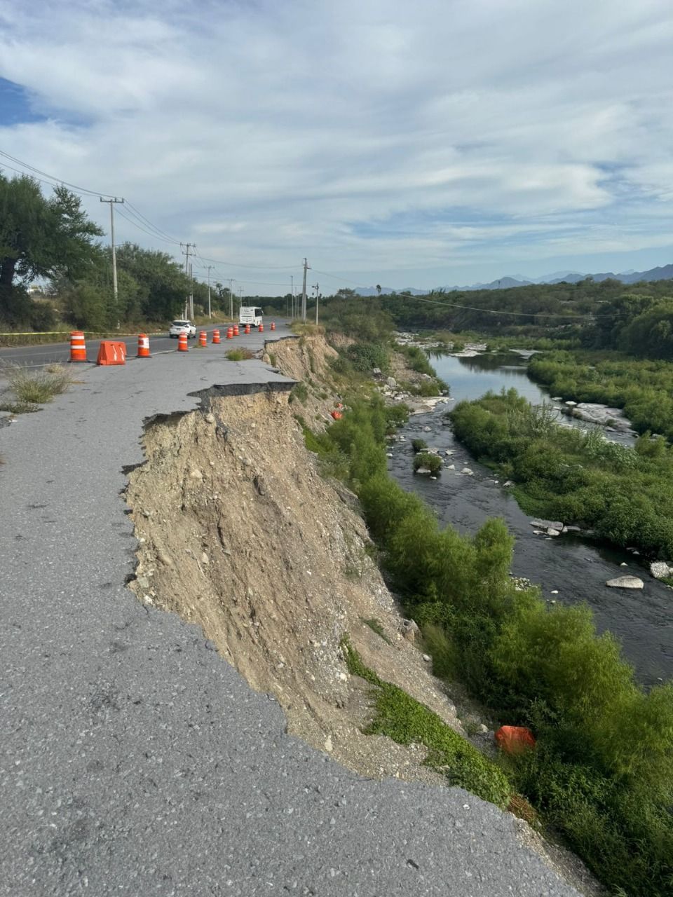 Gestiona Guadalupe con el Estado reparación de desgajamiento junto al río Santa Catarina