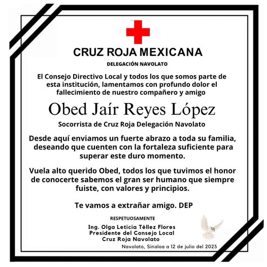 Matan a paramédico en Sinaloa; suspende servicio Cruz Roja