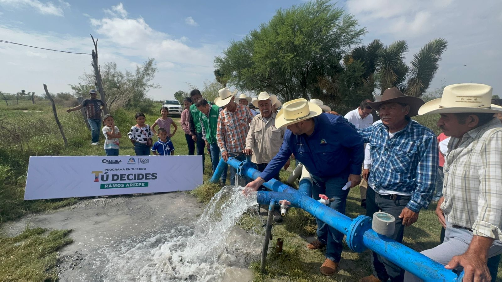 Refuerzan abasto de agua en ejido San Ignacio con nuevo pozo