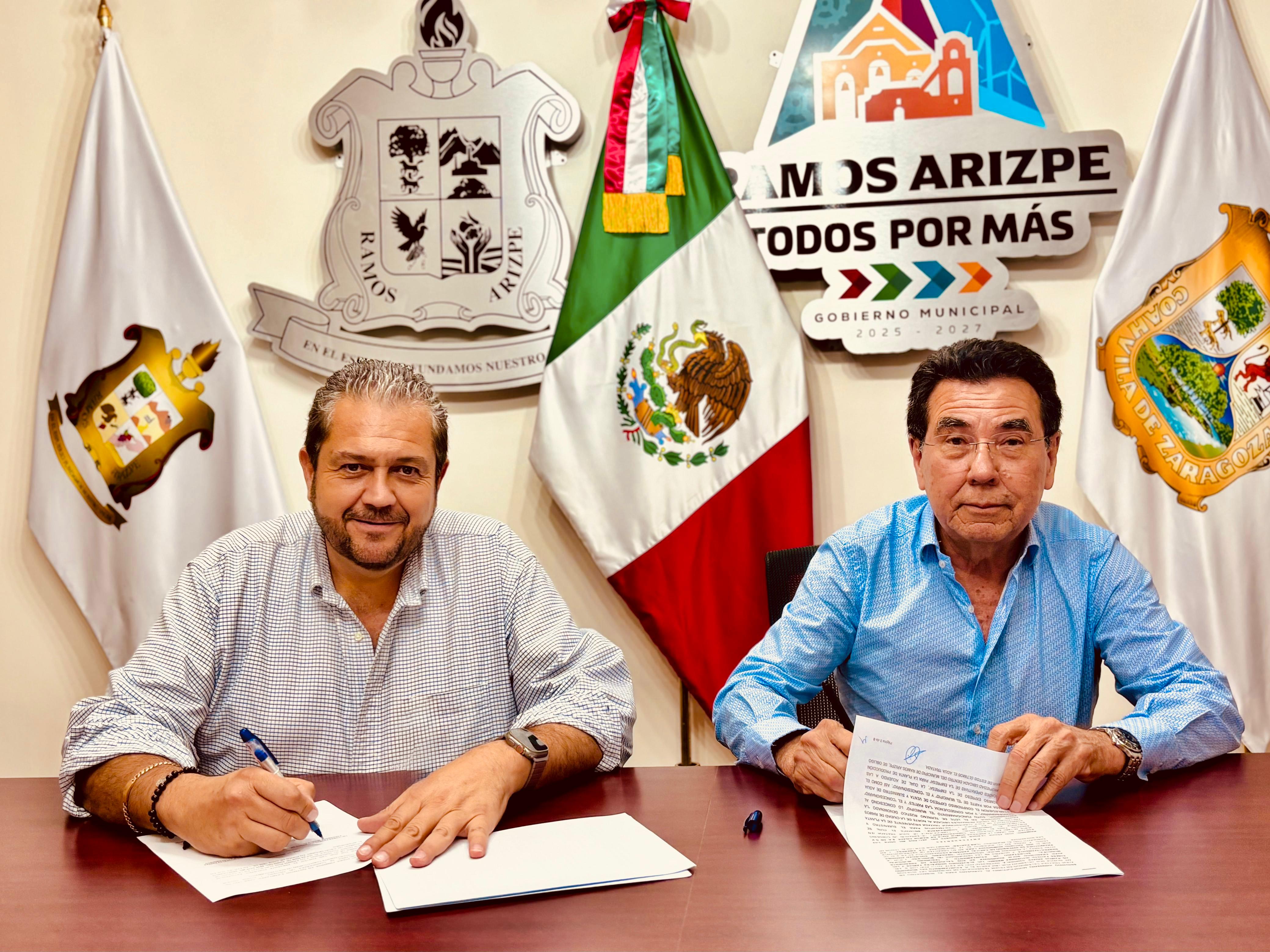 Renueva Ramos Arizpe convenio para venta de agua tratada