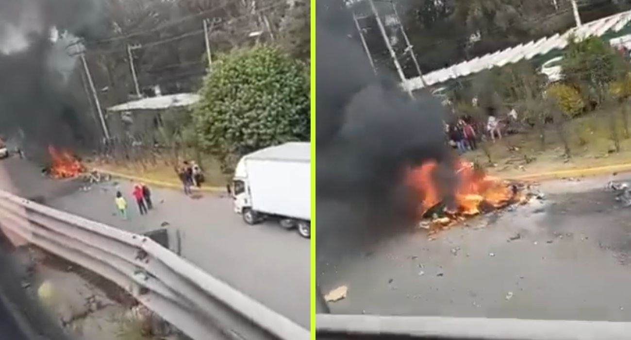 VIDEO taxi explota en la México Toluca e incendio deja tres lesionados (1).jpg