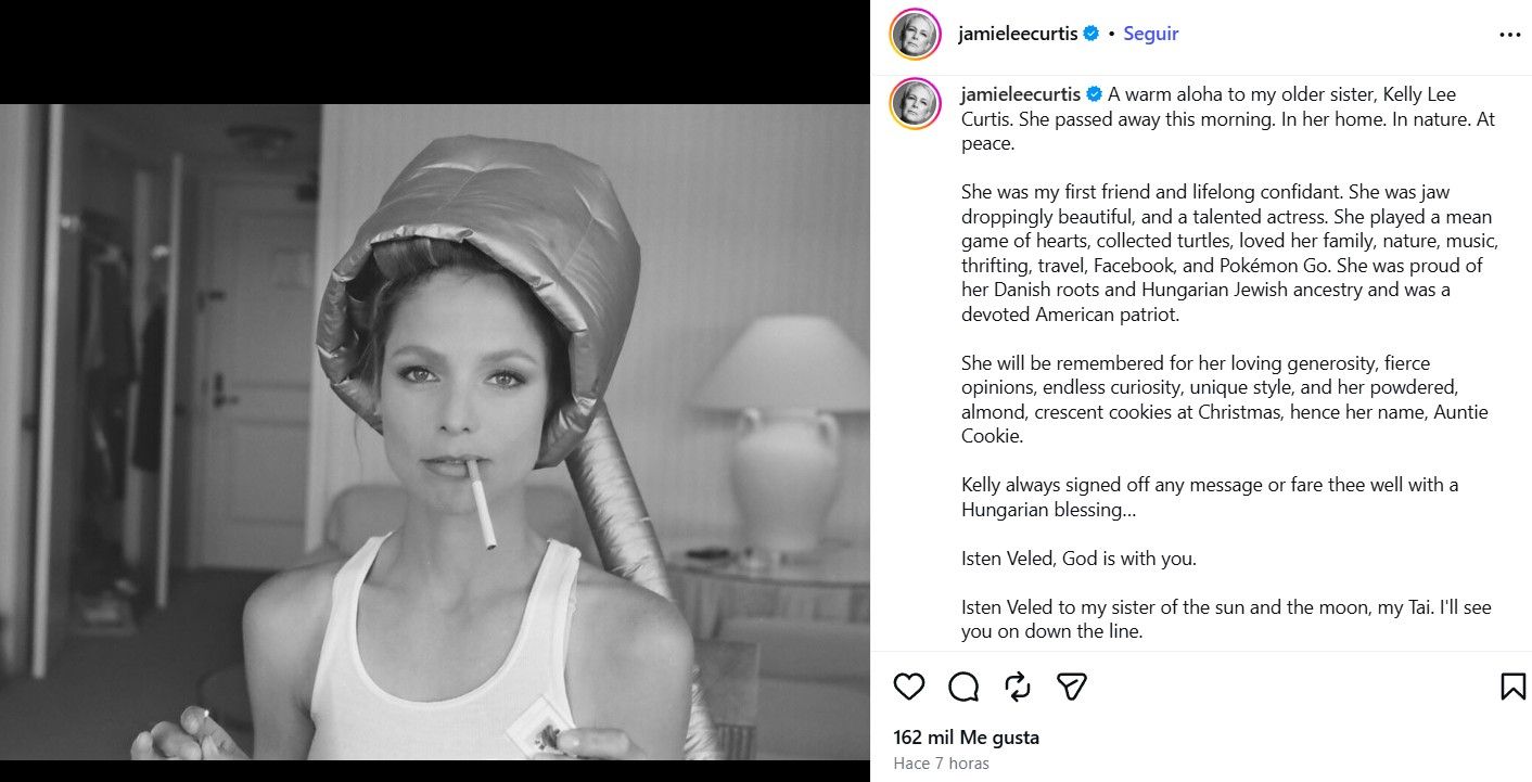 jamie lee curtis recuerda a su hermana.jpg