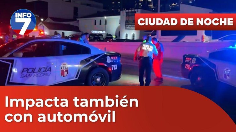 Motociclista derrapa y choca en San Pedro Garza García | INFO7