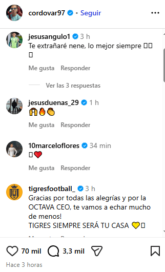 mensaje emotivo sebastian cordova jugadores reaccionan.PNG