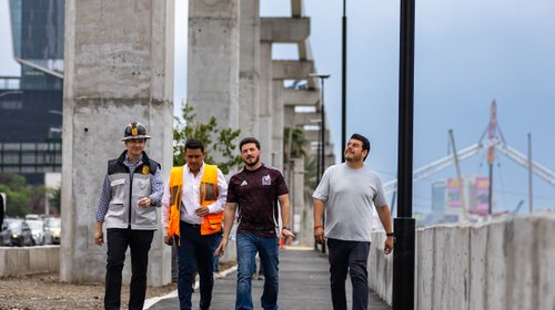 Supervisa gobernador puentes Nuevo y La Virgen en Santa Catarina
