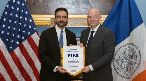 Alcalde Mamdani recibe en Nueva York al presidente de la FIFA
