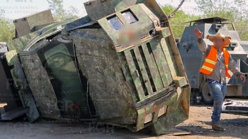 Destruyen 25 unidades con blindaje artesanal en Tamaulipas