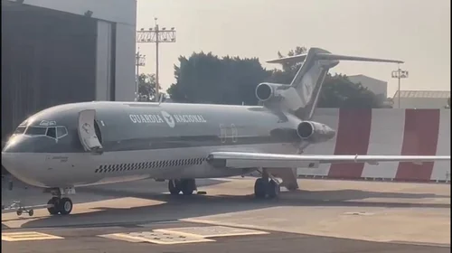 Aterriza de emergencia avión de la Guardia Nacional en Reynosa