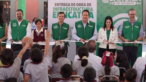 Entregan techumbre en escuela de Saltillo para 600 alumnos