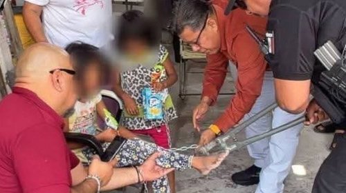 Ubican a dos niñas encadenadas ante posible caso de maltrato