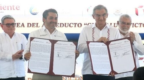 Estado-Conagua construyen segunda línea del Acueducto