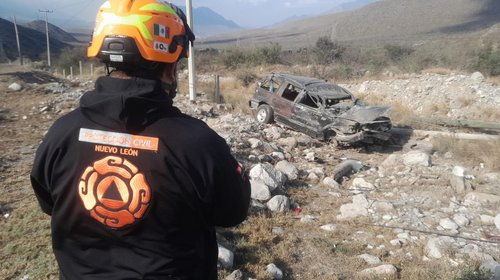 Muere joven tras volcadura en la carretera Monterrey–Saltillo