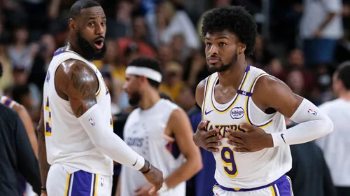 LeBron y Bronny James juegan juntos por primera vez en la NBA