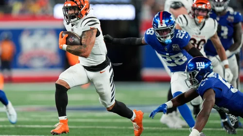 Joe Burrow corre para un TD y los Bengals superan 17-7 a Giants