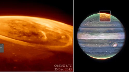 Telescopio James Webb capta brillantes auroras de Júpiter