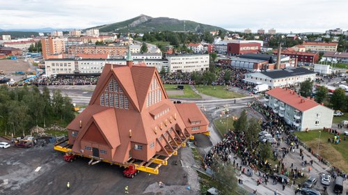 La iglesia de Kiruna se traslada para evitar ser destruida