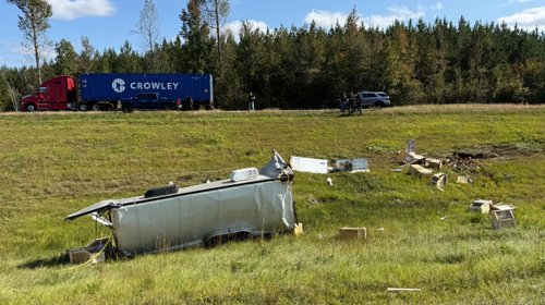 Mujer mata a un mono que se escapó en volcadura en Mississippi