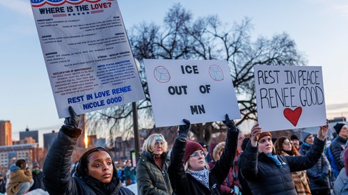 Protestas en EUA por muerte de una mujer a manos de ICE