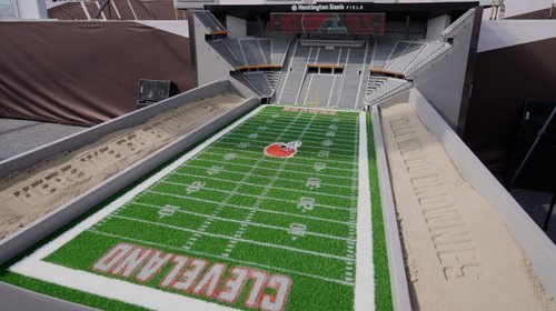 Construyen estadio de Browns, pero fondos siguen en disputa