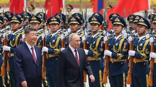 Xi Jinping recibe a Putin en el Palacio del Pueblo de Pekín