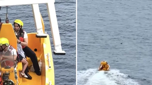 Cae niña de crucero Disney y su padre salta al mar para salvarla