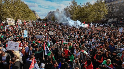 Protestan en el mundo a favor y en contra de Israel y Palestina