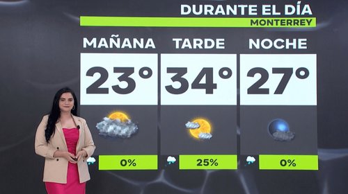 Pronóstico del clima en Monterrey: jueves 25 de septiembre