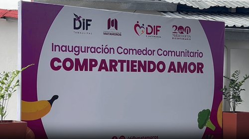 Abren comedor comunitario para personas vulnerables en Matamoros