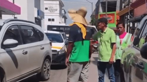 Franelero escupe hacia automovilista tras discusión en Tampico