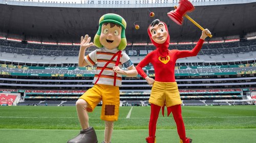 El Chavo y El Chapulín recorren el Estadio Ciudad de México
