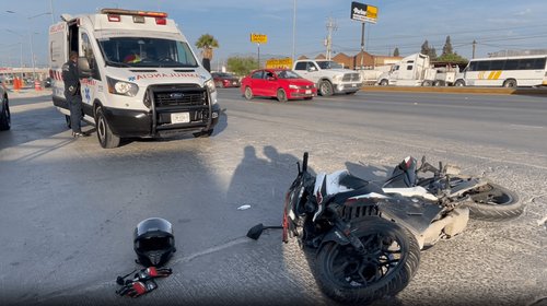 Motociclista resulta lesionado tras choque en Ramos Arizpe
