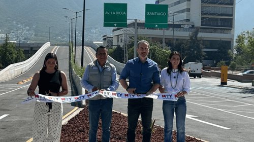 Inaugura Adrián de la Garza puente en La Rioja