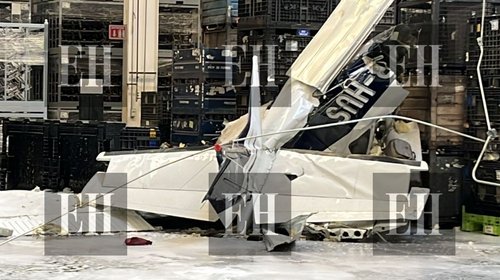 Se desploma avioneta en nave industrial en Ramos Arizpe