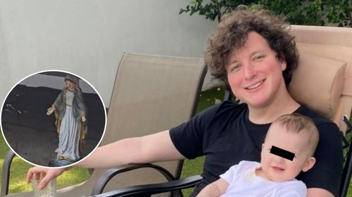 Afirma papá que virgen protege a bebé durante derrumbe