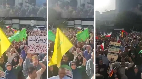 Iraníes salen a protestar contra los ataques de EUA 