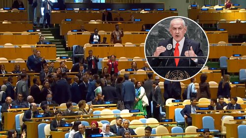 Decenas se retiran de Asamblea de ONU tras llegada de Netanyahu
