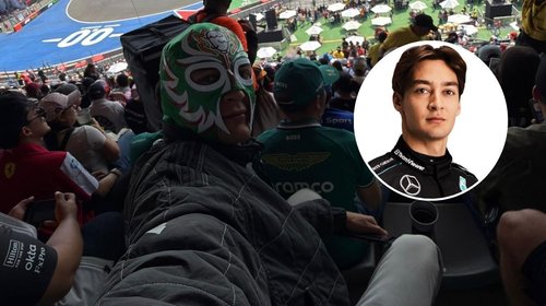 George Russell se disfrazó y se coló en el GP de México