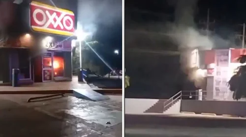 Incendian dos Oxxo y atacan vivienda en Culiacán, Sinaloa