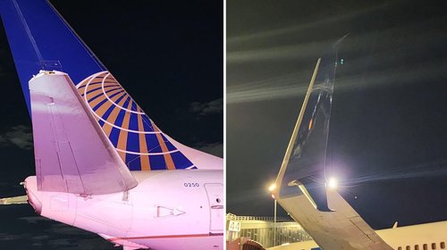 Choque de aviones de United Airlines en LaGuardia sin heridos